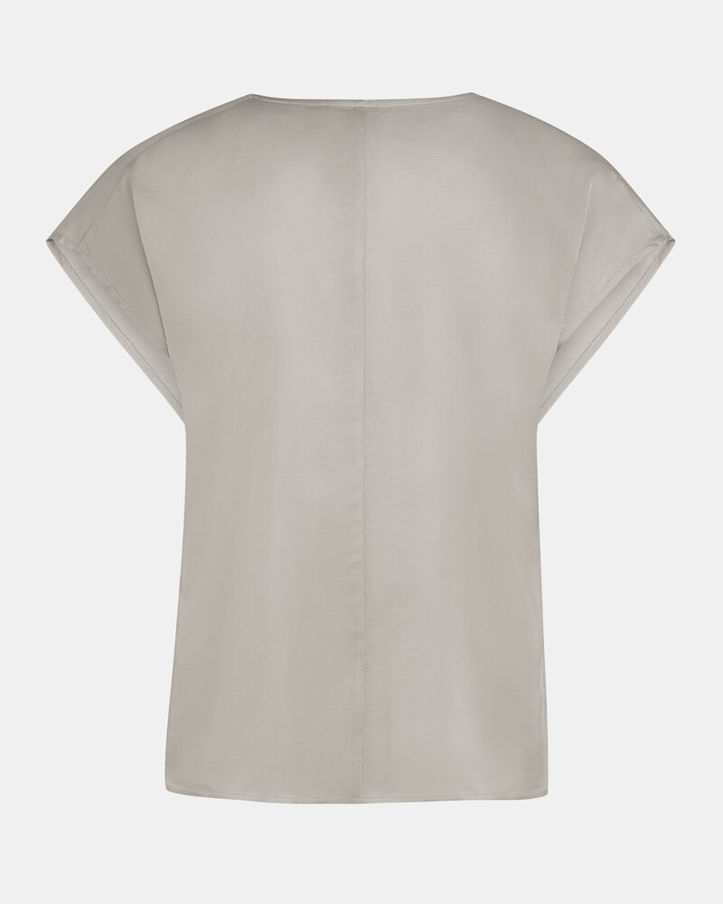 Penn & ink TOP SATINÉ À COL EN V