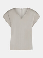 Penn & ink TOP SATINÉ À COL EN V