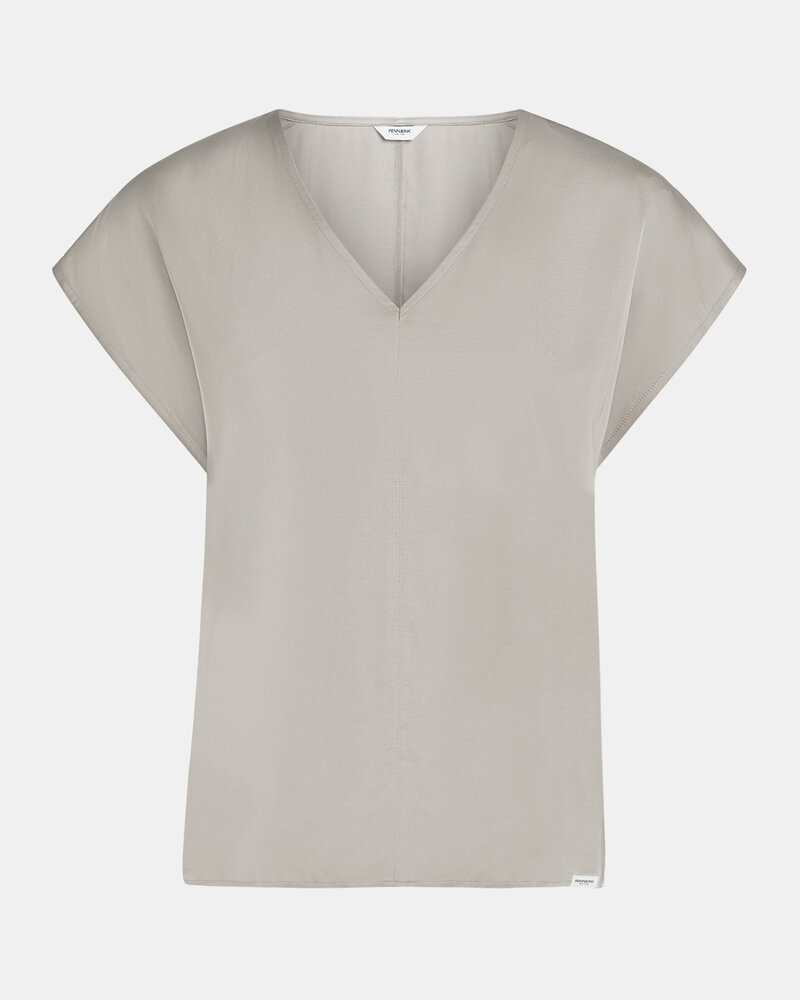 Penn & ink TOP SATINÉ À COL EN V