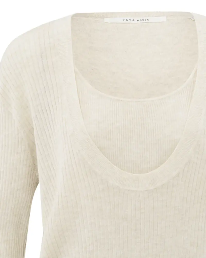 YAYA CHANDAIL CÔTELÉ AVEC CAMISOLE