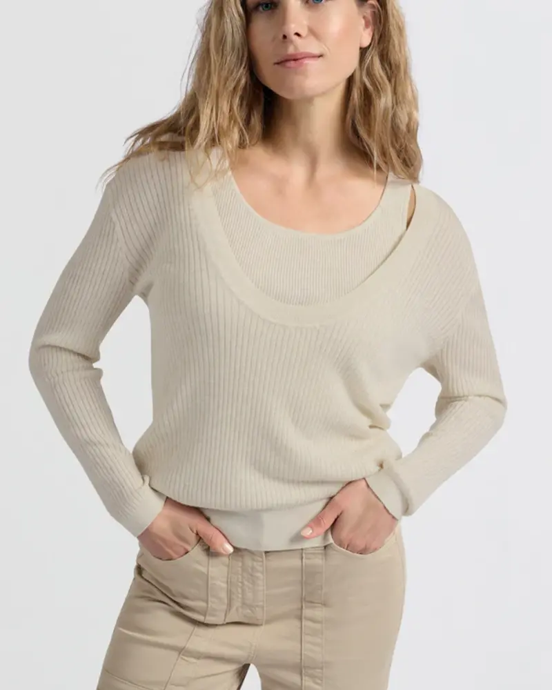 YAYA CHANDAIL CÔTELÉ AVEC CAMISOLE