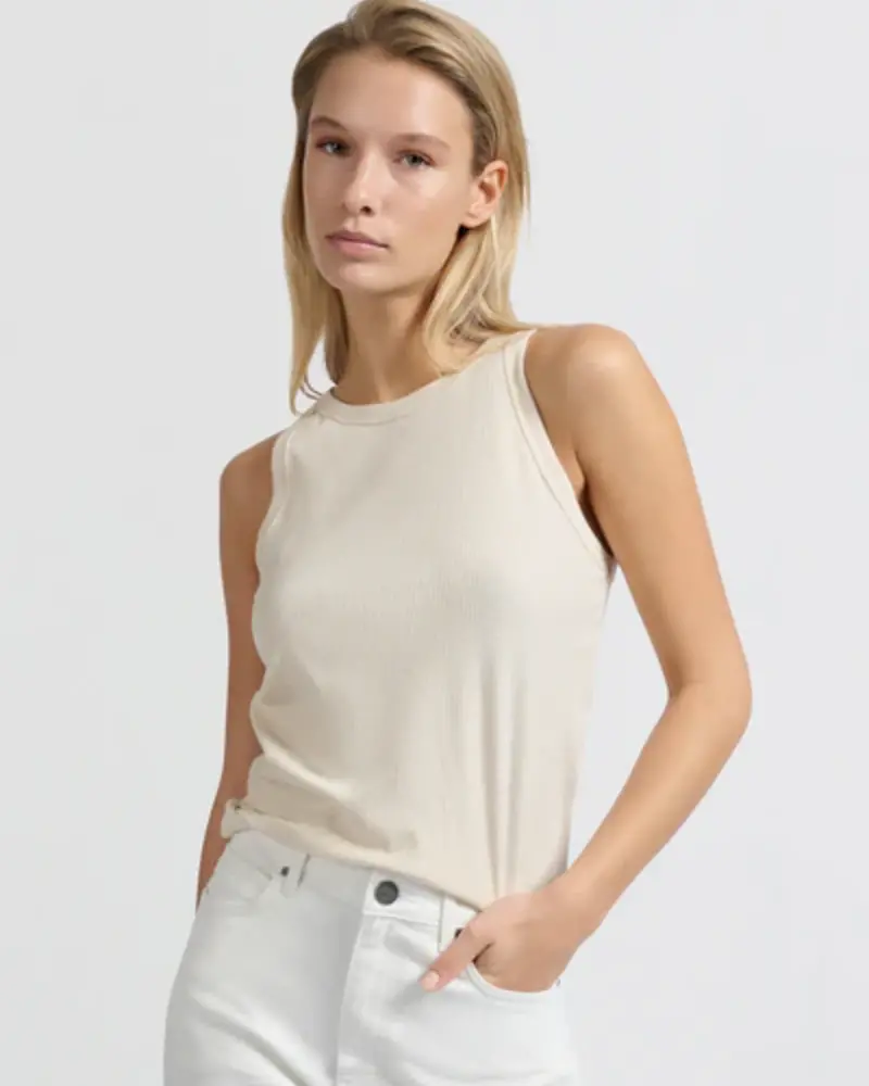 YAYA RIBBED SINGLET