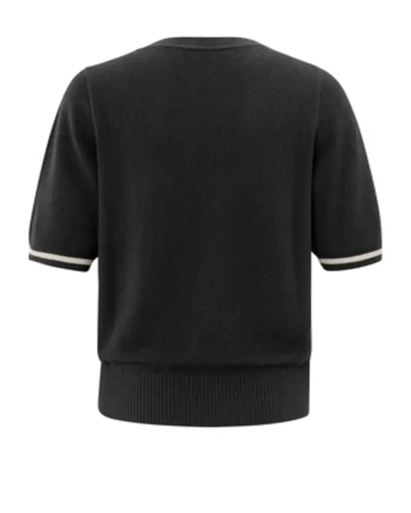 YAYA PULL TEXTURÉ À MANCHES COURTES