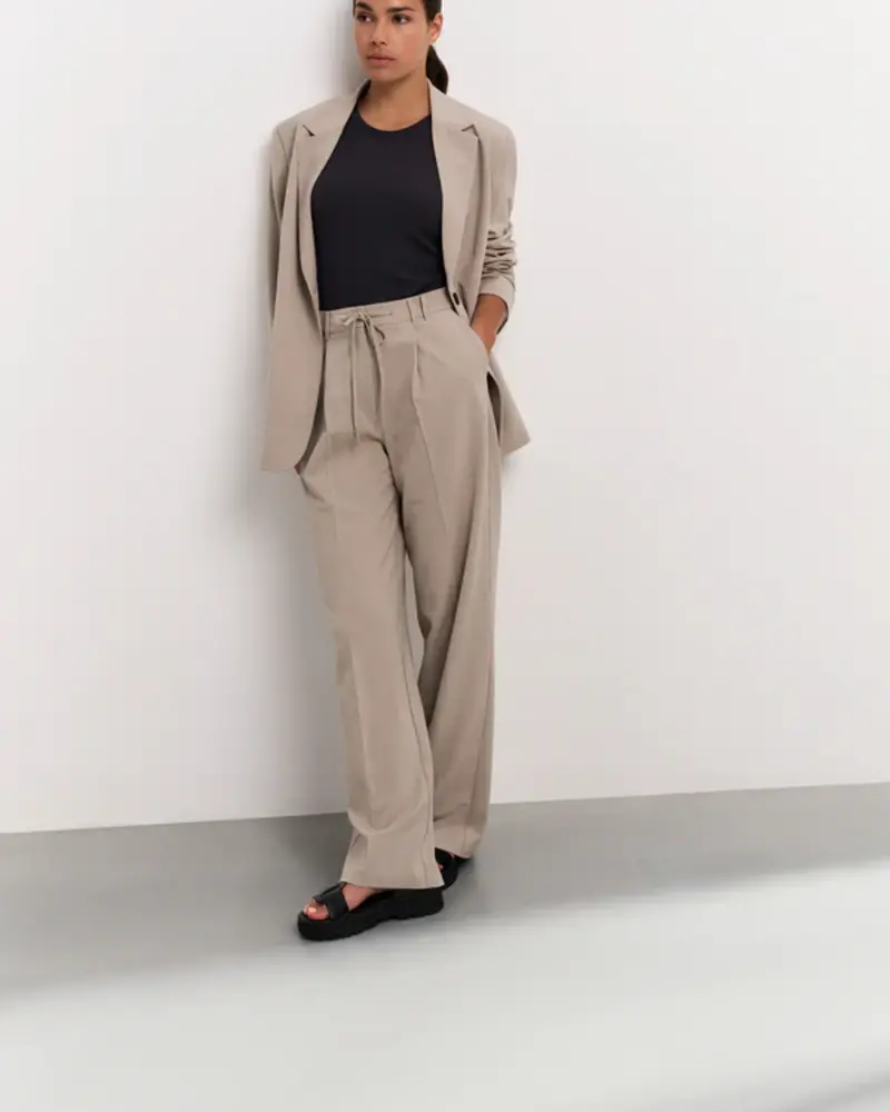 YAYA PINSTRIPE WIDE TROUSER