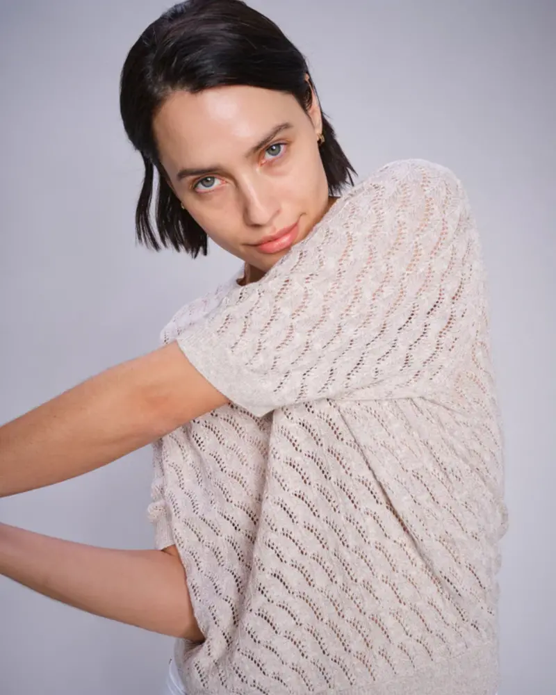 Mos Mosh MMKARIN MARISOL SS LINEN KNIT