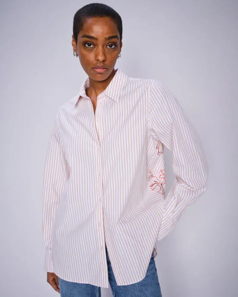 Mos Mosh MMELINDA LEAFY STRIPE SHIRT