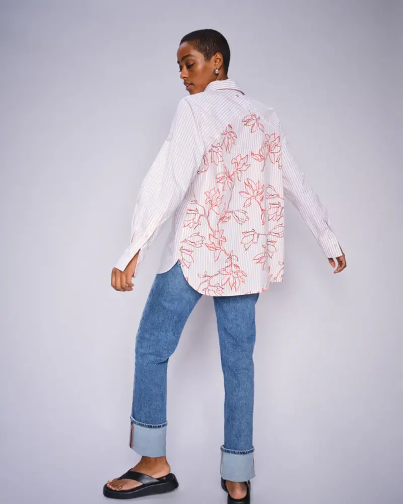 Mos Mosh MMELINDA LEAFY STRIPE SHIRT
