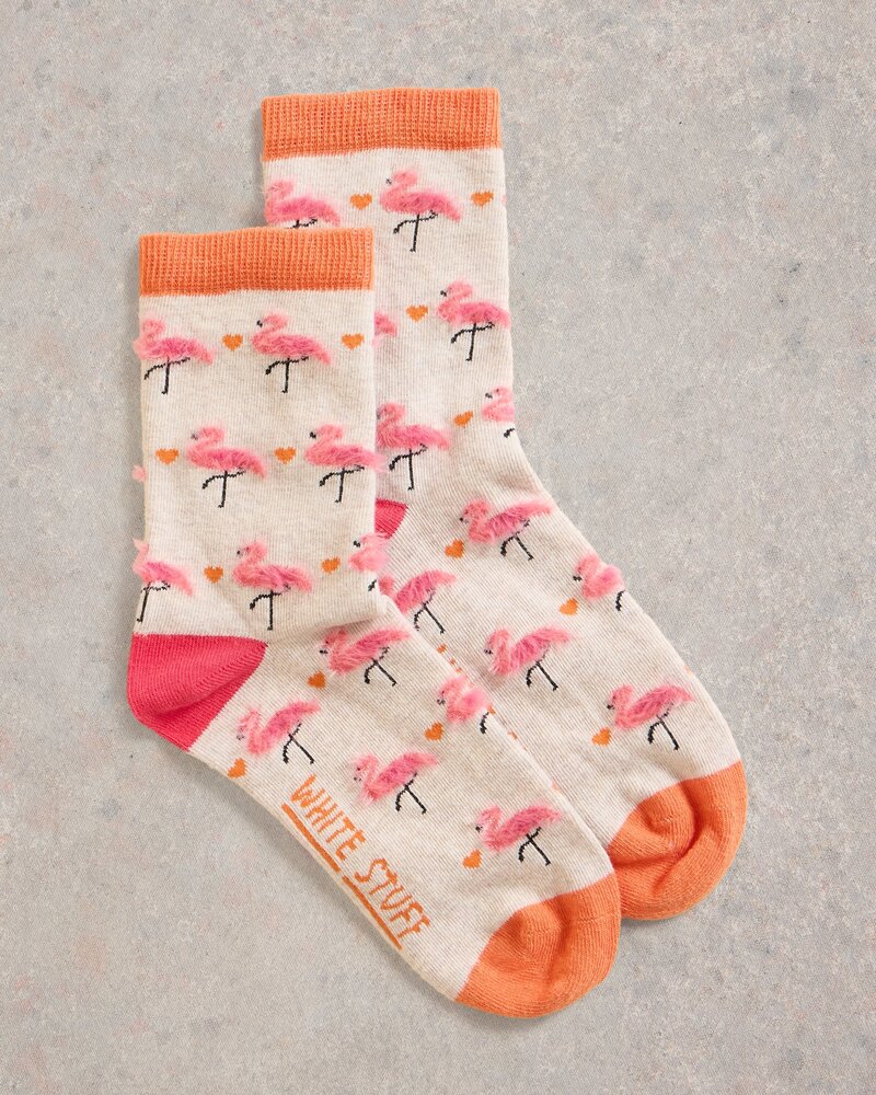 White Stuff Femme FLUFFY FLAMINGO SOCKS