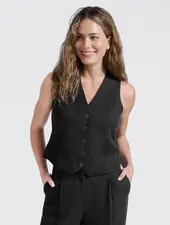 YAYA GILET EN LIN