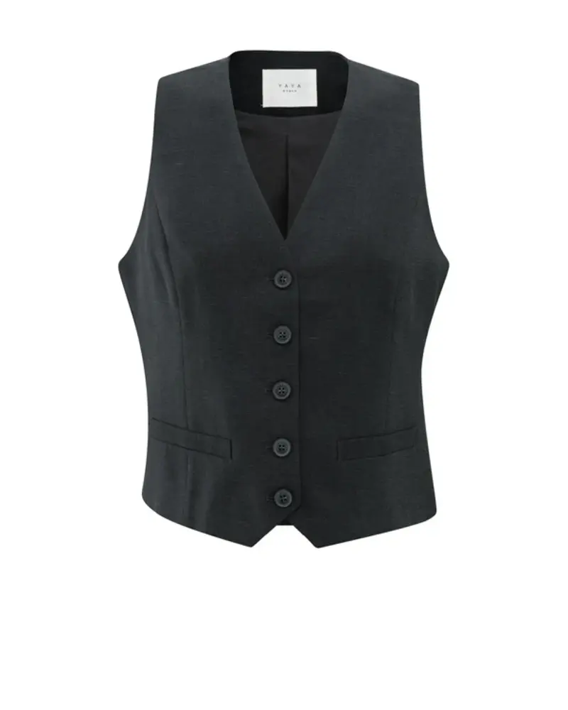 YAYA GILET EN LIN