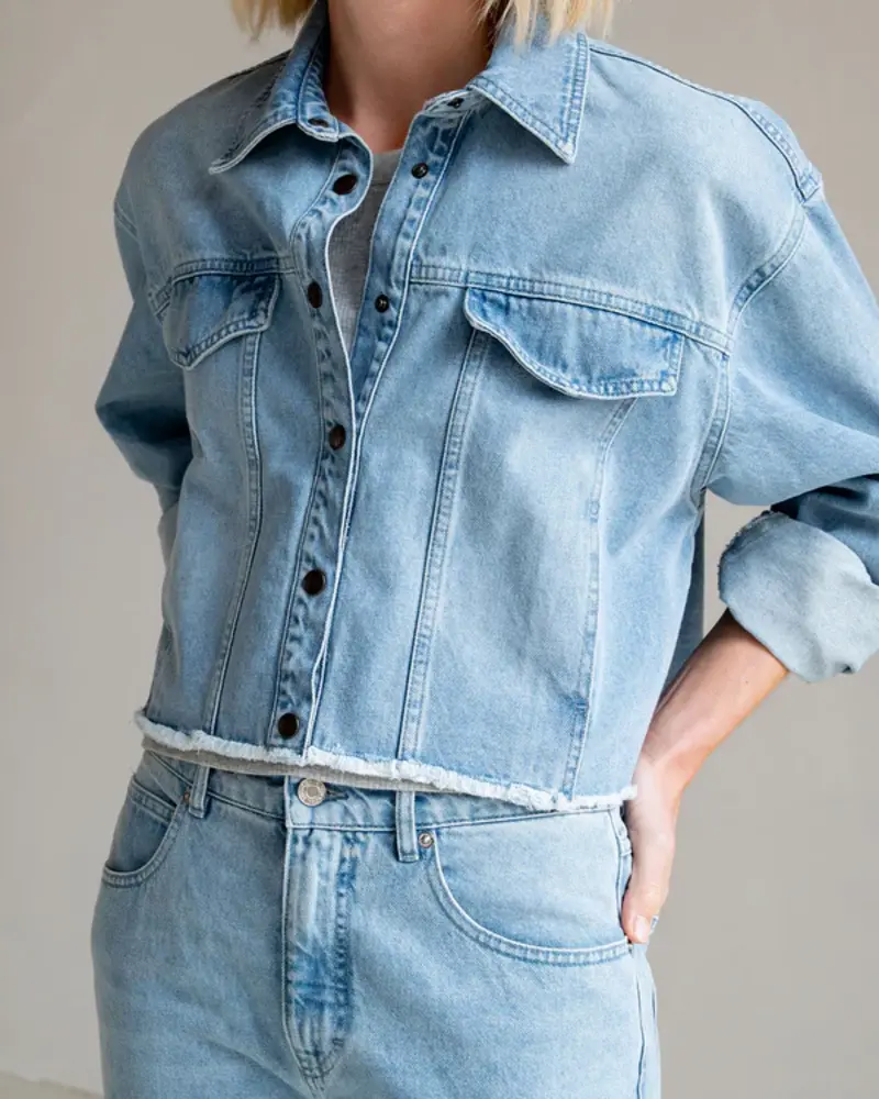 Penn & ink CROP DENIM JACKET