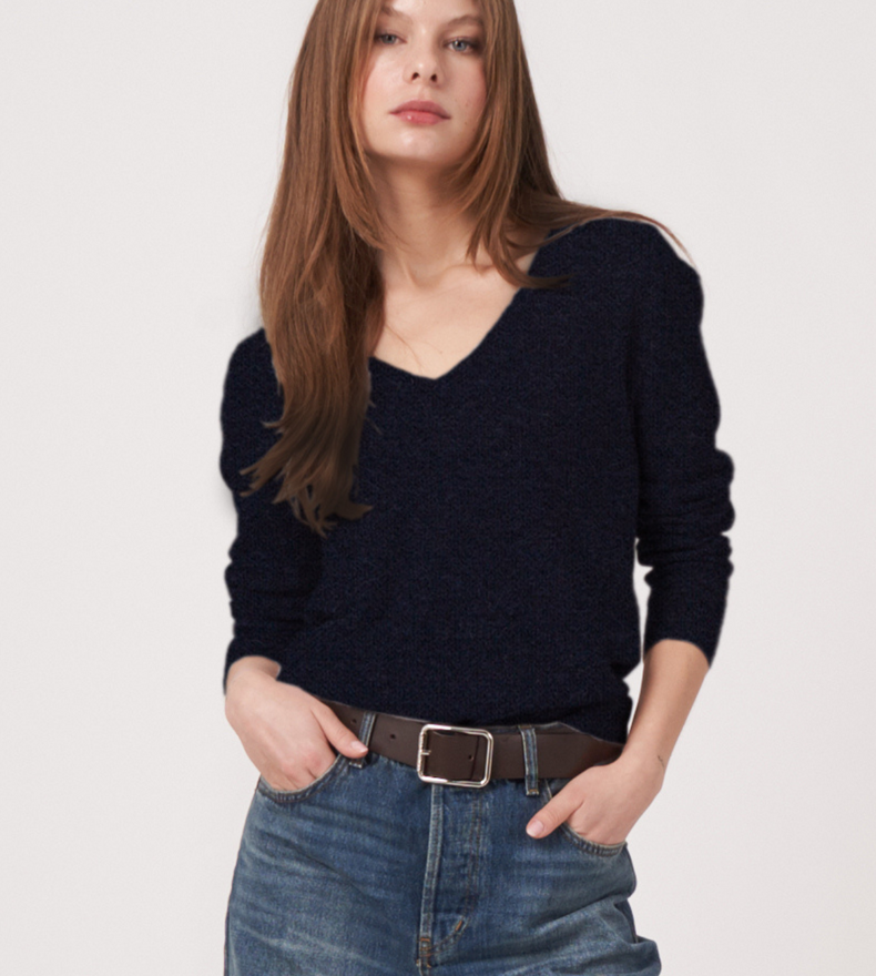 PULL COL V EN CACHEMIRE