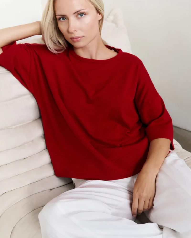 YAYA OVERSIZED  KNITTED T-SHIRT