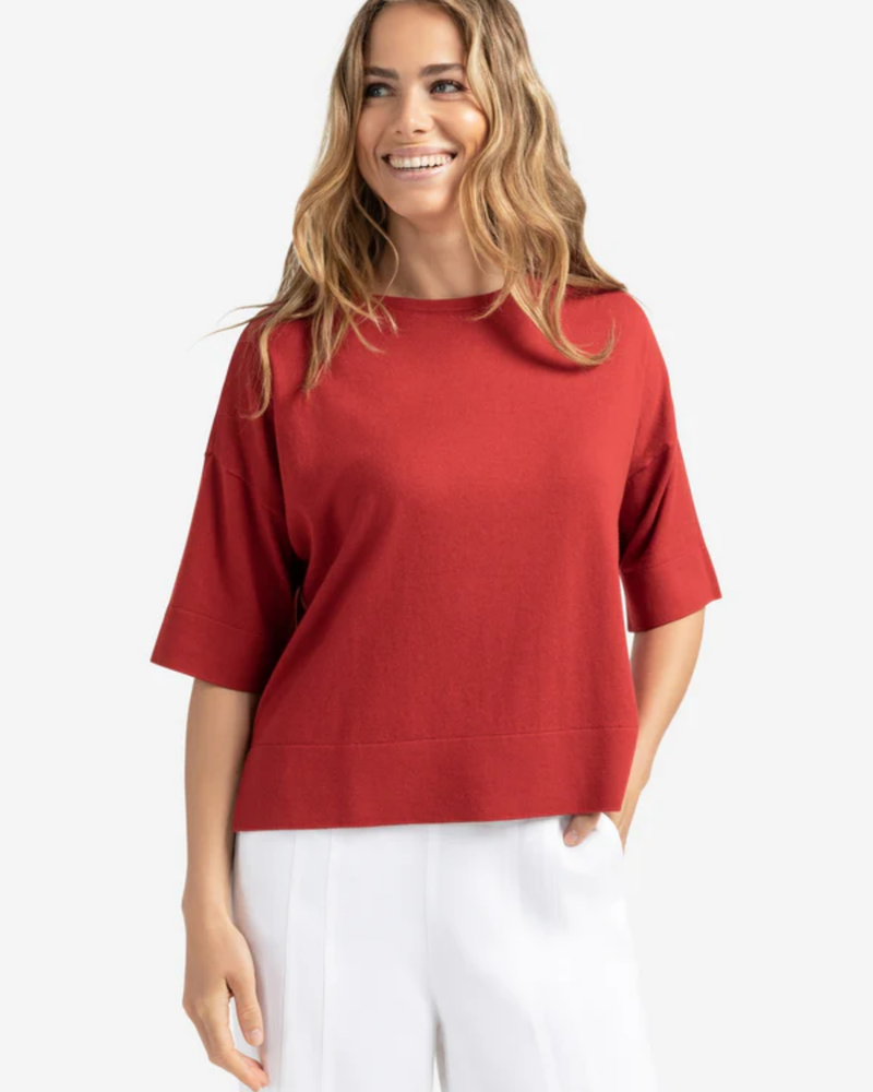YAYA OVERSIZED  KNITTED T-SHIRT
