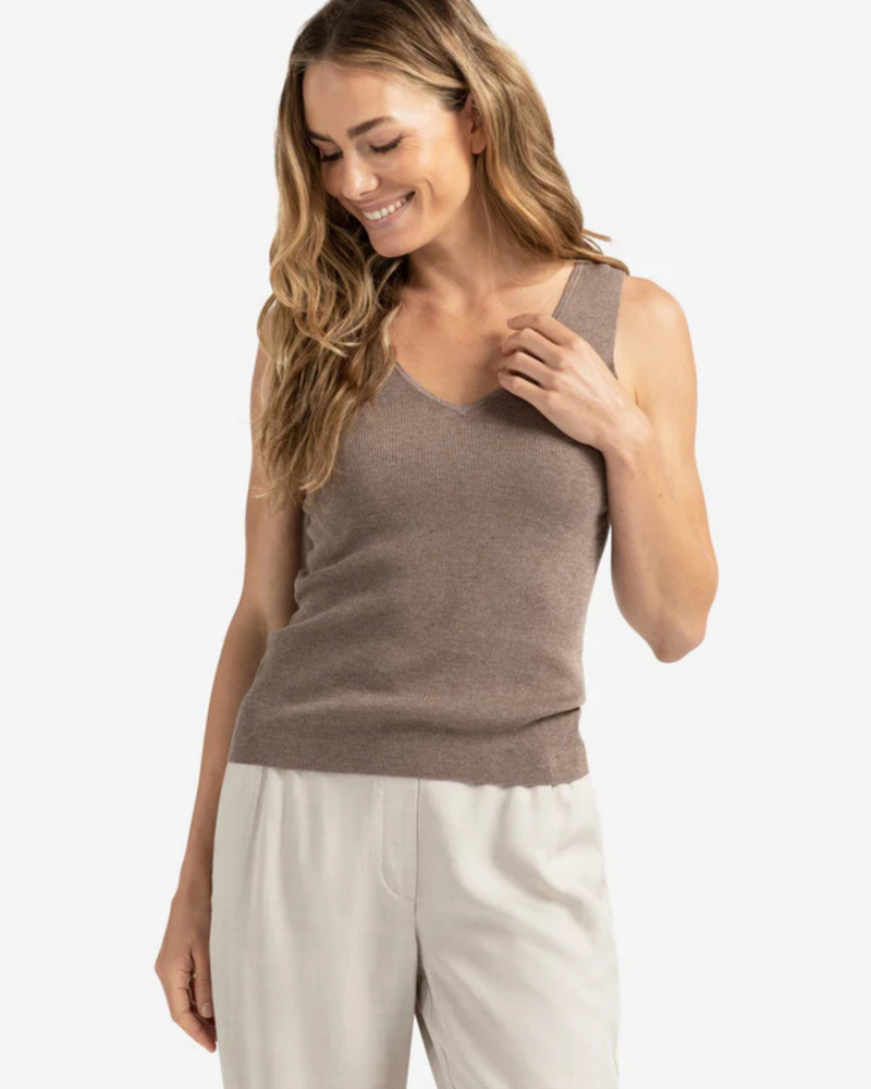 YAYA RIB KNITTED TANKTOP