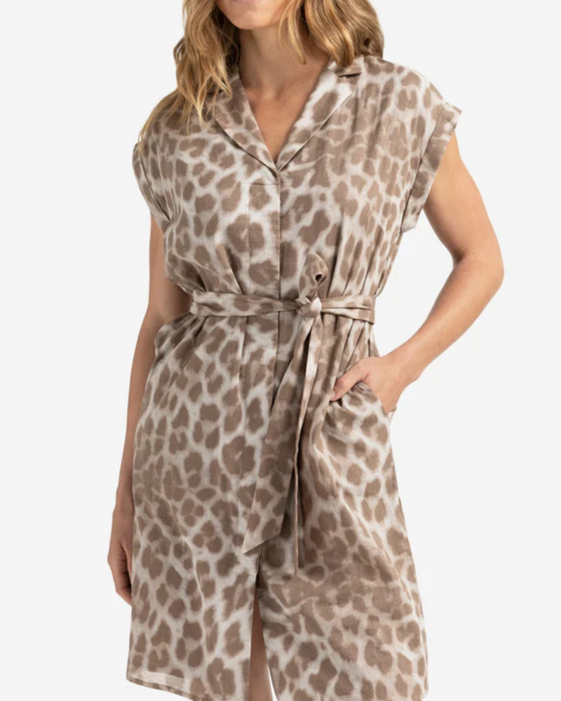 YAYA PRINTED MIDI DRESS