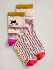 WHITE STUFF FEMME CHAUSSETTES BRODÉES