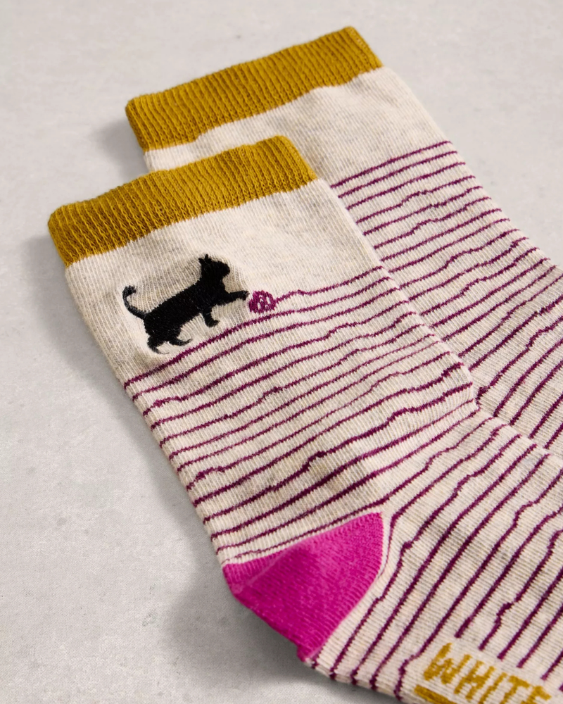 WHITE STUFF FEMME EMBROIDERED SOCK