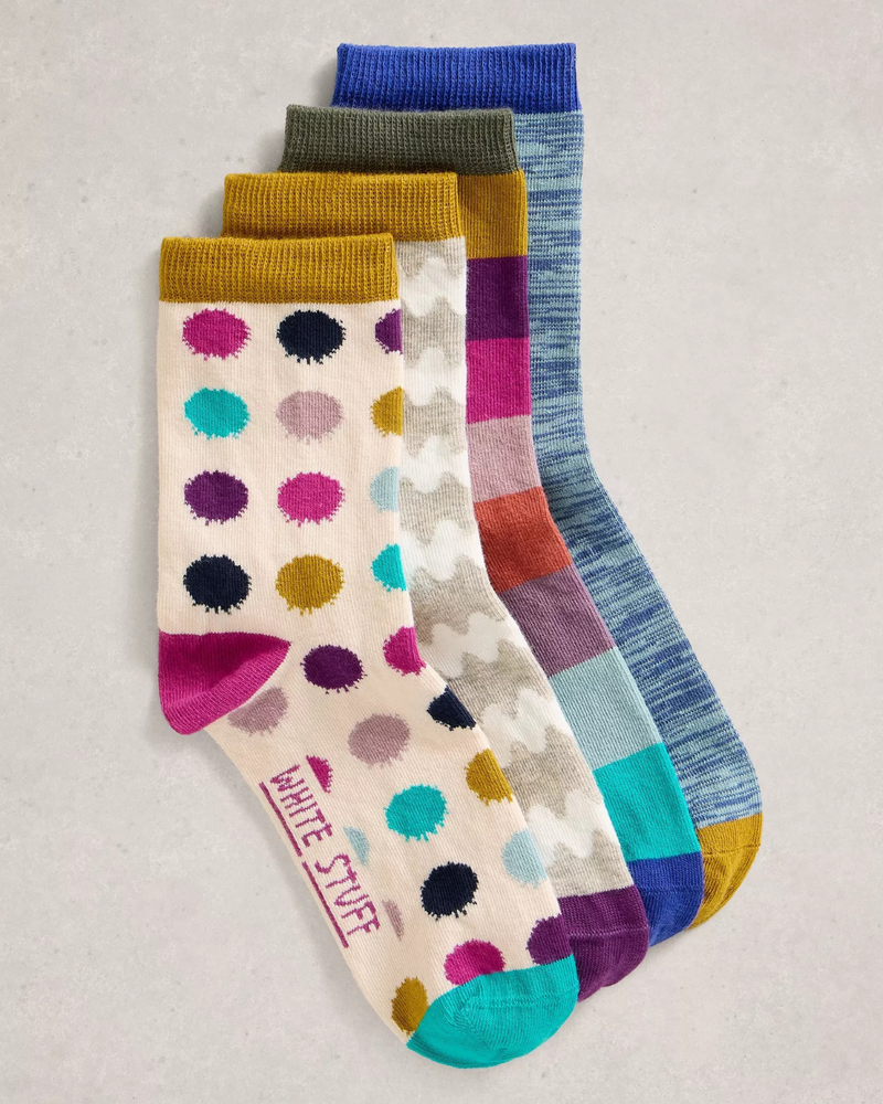 WHITE STUFF FEMME CHAUSSETTES HOTCH POTCH