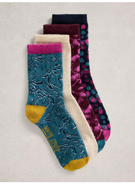 WHITE STUFF FEMME CHAUSSETTES FLEURIES