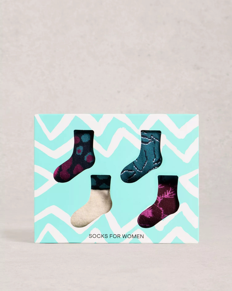 WHITE STUFF FEMME FLORAL PRINT SOCKS