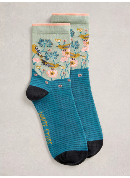 WHITE STUFF FEMME CHAUSSETTES FLEURIES