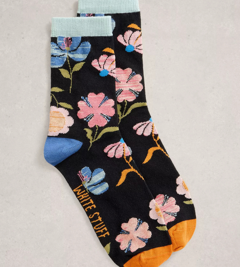 CHAUSSETTES FLEURIES