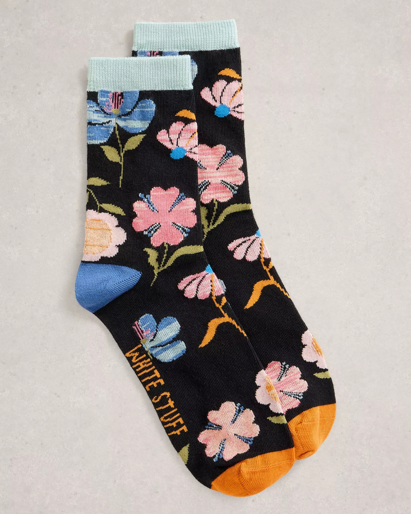 WHITE STUFF FEMME CHAUSSETTES FLEURIES