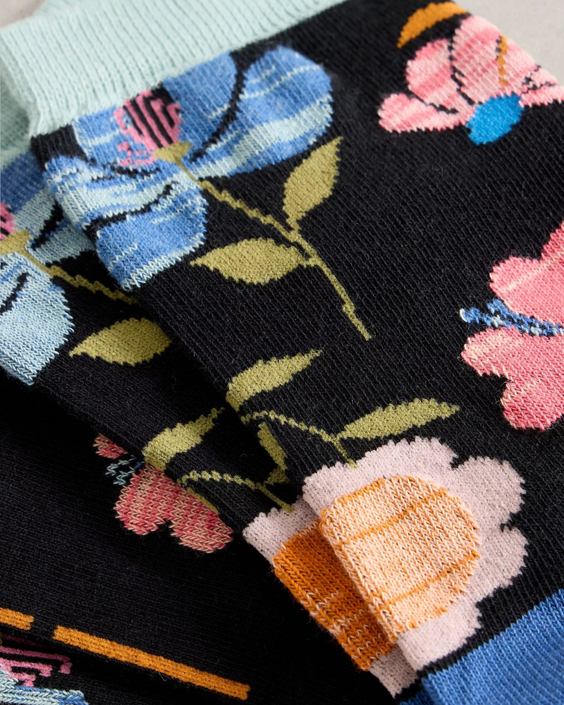 WHITE STUFF FEMME CHAUSSETTES FLEURIES