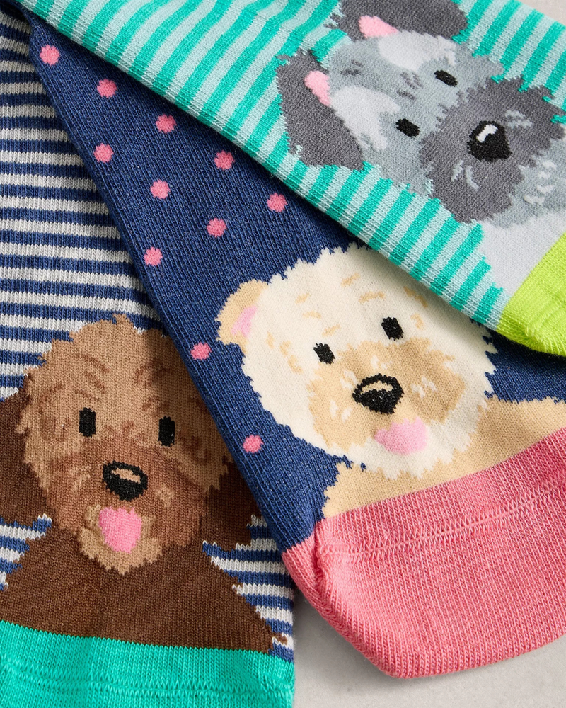 WHITE STUFF FEMME CHAUSSETTES CHIENS