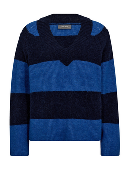 MMTACI STRIPE LS V-NECK