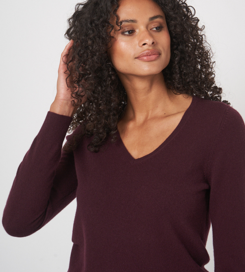 PULL COL V EN CACHEMIRE