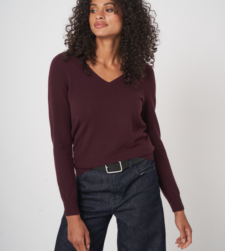 PULL COL V EN CACHEMIRE