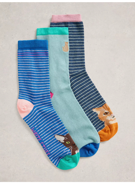 WHITE STUFF FEMME CAT PALS SOCKS