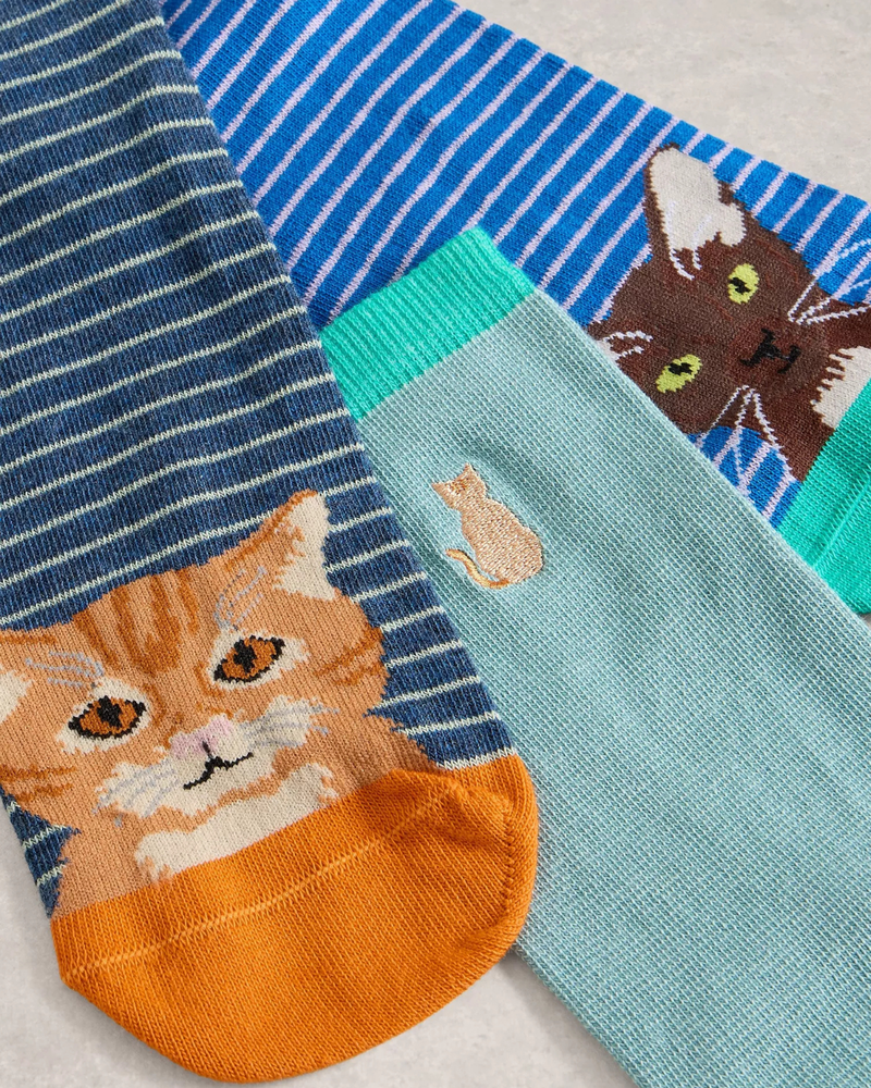 WHITE STUFF FEMME CHAUSSETTES CHATS