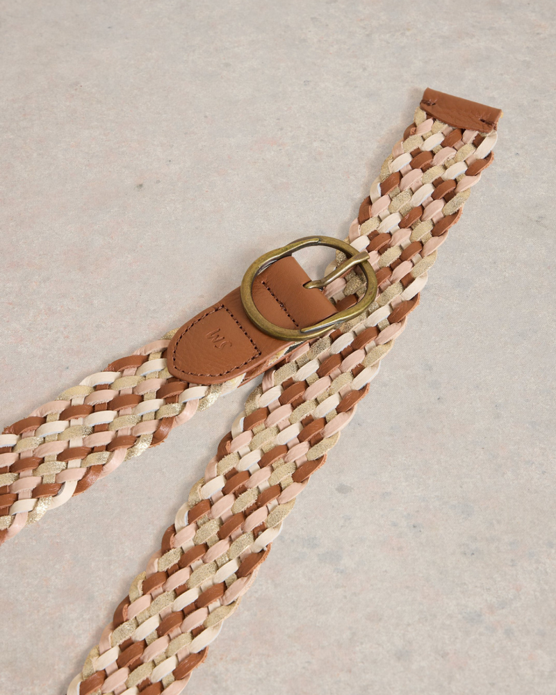 WHITE STUFF FEMME CEINTURE TRESSÉE EN CUIR