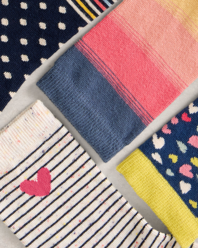 WHITE STUFF FEMME HEART STRIPE SOCKS