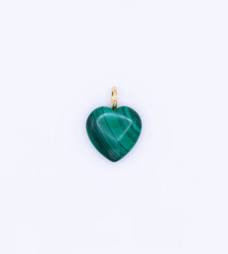 PENDENTIF COEUR MALACHITE