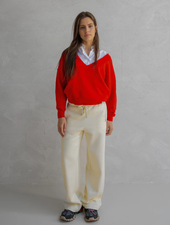 PENN & INK V-NECK JUMPER