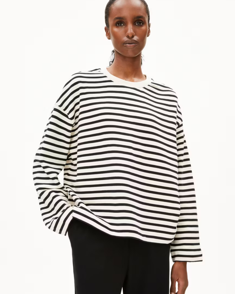 ARMED ANGELS FEMME FRANKAA STRIPE SWEATSHIRT
