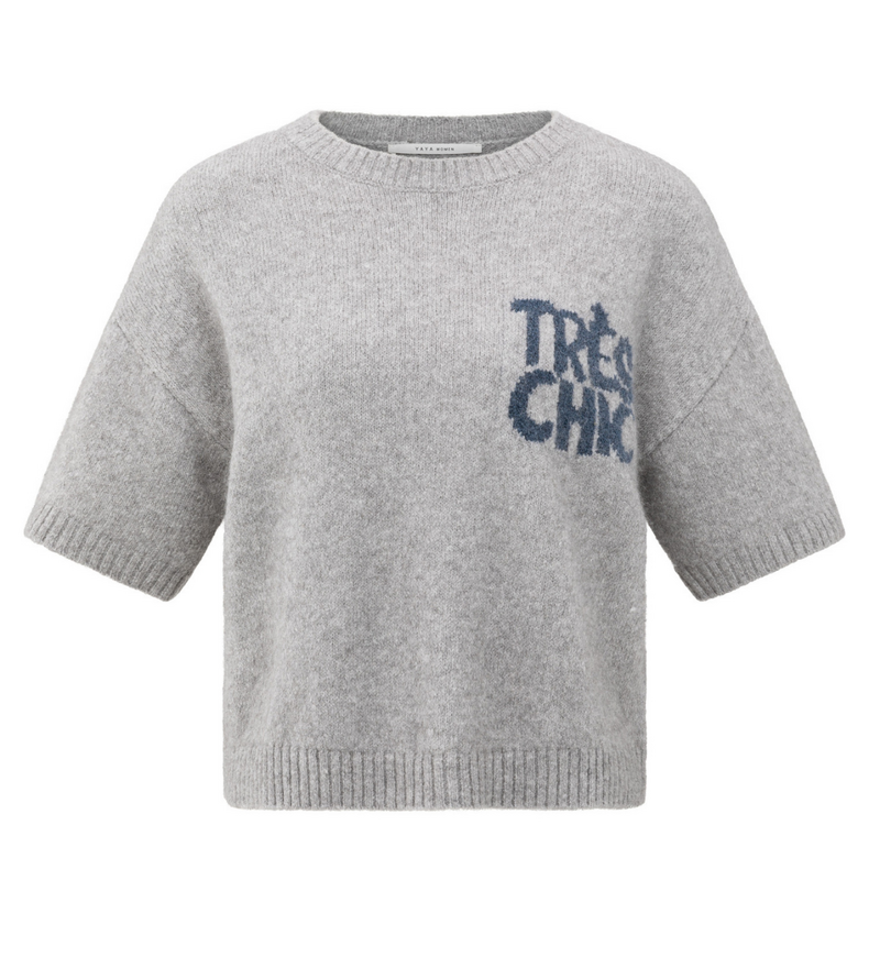 SHORT SLEEVE SWEATER