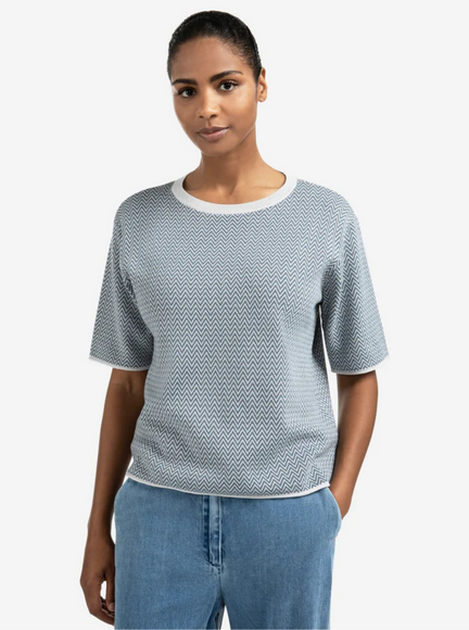 JACQUARD KNITTED T-SHIRT