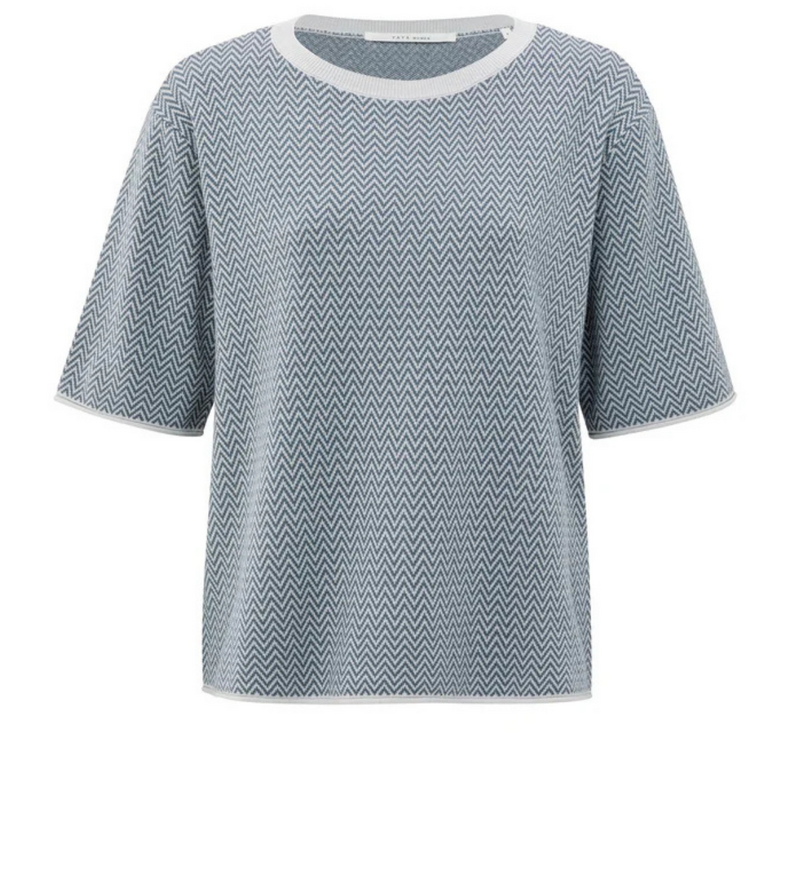 T-SHIRT EN MAILLE JACQUARD