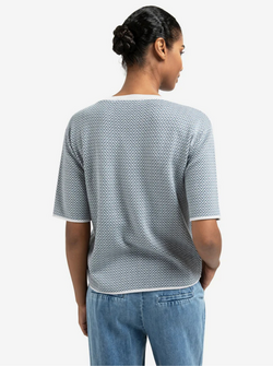 JACQUARD KNITTED T-SHIRT