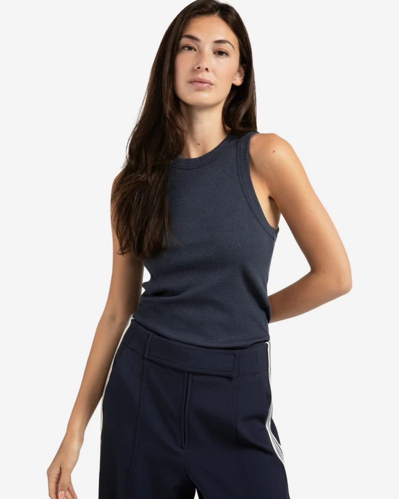 YAYA SHIMMER RIB SINGLET