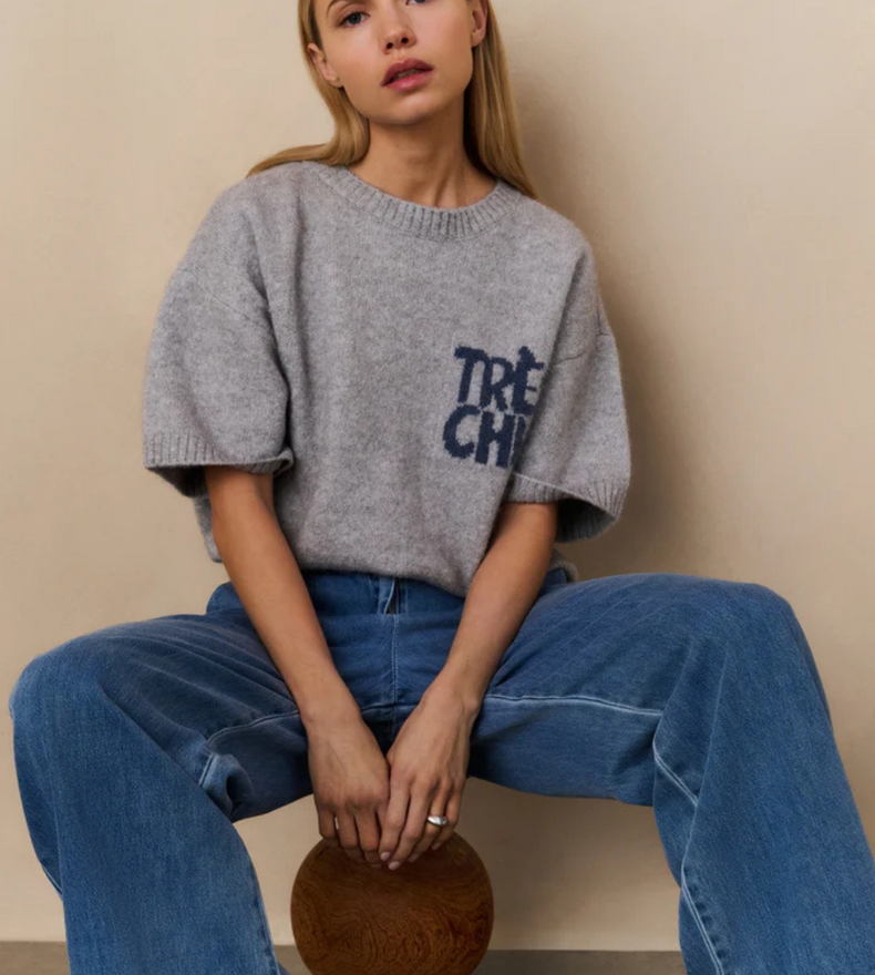 SHORT SLEEVE SWEATER