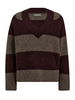 Mos Mosh MMTACI STRIPE LS V-NECK KNIT