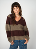 Mos Mosh MMTACI STRIPE LS V-NECK KNIT