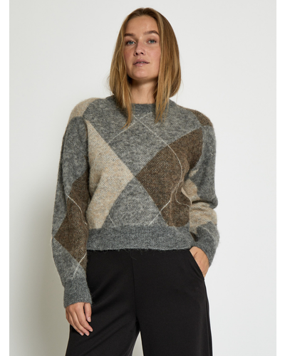 【eLLa】quilting wine cup pullover eLLa】quilting wine cup pullover