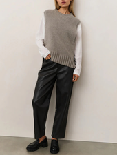 YAYA FAUX LEATHER TROUSER